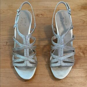 Naturalizer Baylor Gold Glitter Heels